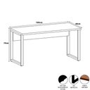 Ver imagem 3 de Mesa Escrivaninha Industrial MDF 160cm Freijó com Branco F5 Office