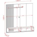 Ver imagem 6 de Painel Suspenso para Tv 65 Polegadas 1 Porta Correr Ariel Cinamomo/off White