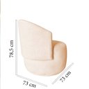 Ver mais imagens de Kit Namoradeira + 2 Poltronas Decorativa Beatriz Orgânica Couro Bege