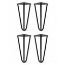 Ver imagem 1 de Kit 04 Pés Hairpin Legs 15cm Aramado de Aço Triplo para Móveis e Estofados - Abmaza