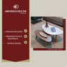 Conjunto Mesa de Centro Orgânica Paris Wood White - 9