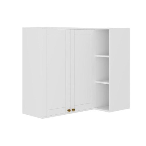 Armário de Cozinha Modulado Bella 2604 Canto Reto C/ 2 Portas 94cm Branco - Carraro
