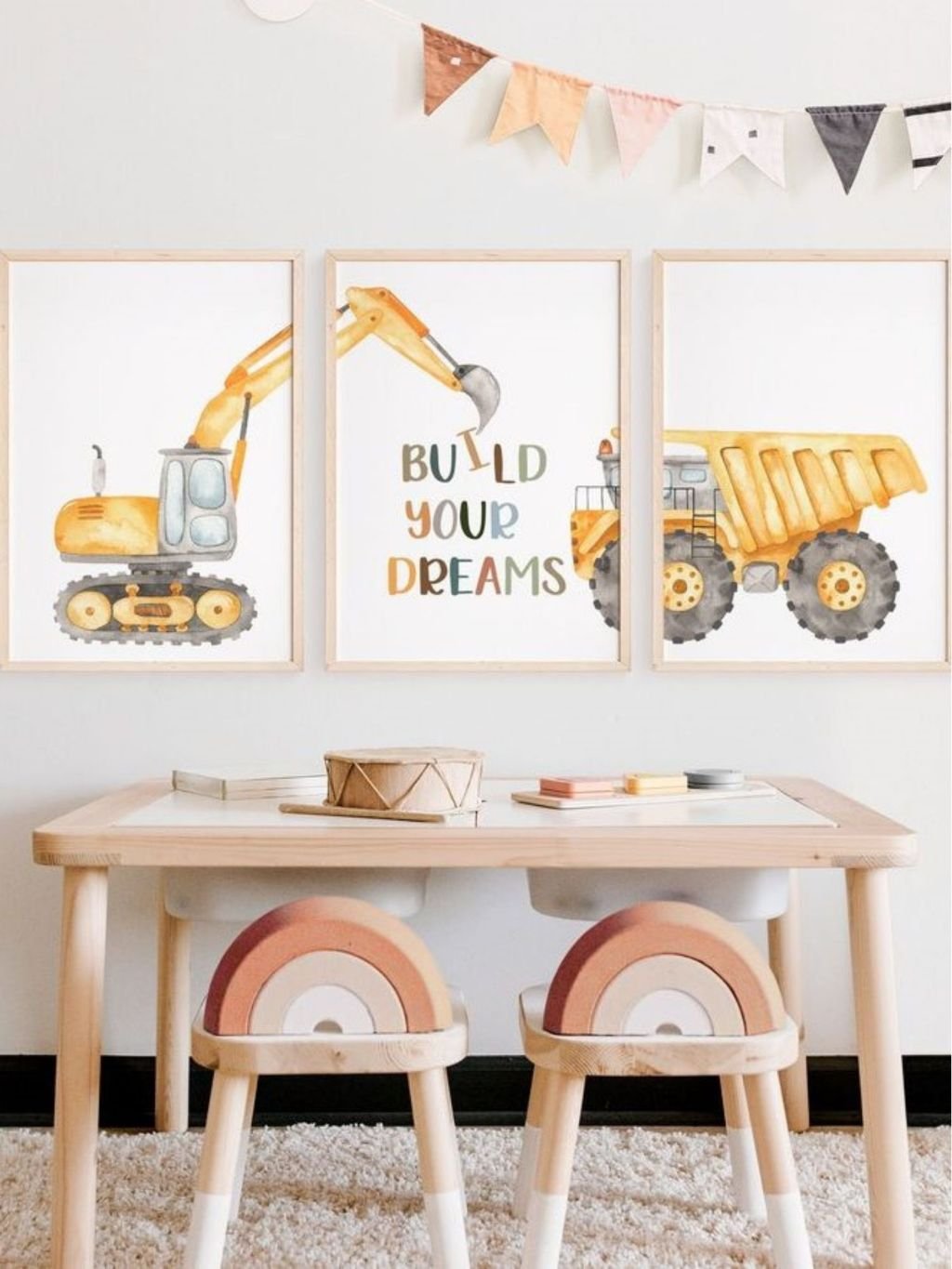 Kit 3 Quadros Decorativos Infantil Carros No5