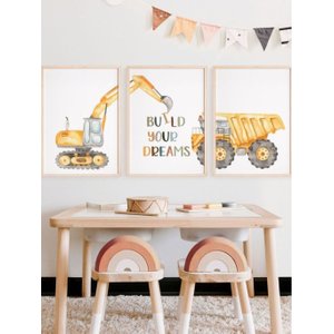 Kit 3 Quadros Decorativos Infantil Carros No5