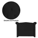 Ver imagem 3 de Conjunto Sienna Cabeceira e Recamier Solteiro 90 Cm Suede Preto - LM DECOR
