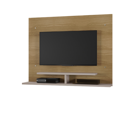 Painel Sion Com Prateleira 02 Nichos Para TVs De Até 56 Polegadas JCM Moveis Noronha/Off White
