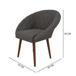 Poltrona Decorativa Viena em Veludo Just Time - 4