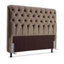 Ver imagem 1 de Cabeceira de Cama Box Casal 138 Cm Padua Tecido Suede Veludo Marrom