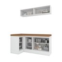 Ver imagem 4 de Lavanderia Modulada 05 Peças 100% MDF com Balcão Canto Reto e Tampo Branco HP/Nature Americana 
