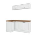 Ver imagem 3 de Lavanderia Modulada 05 Peças 100% MDF com Balcão Canto Reto Branco Hp/Nature Americana