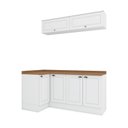 Ver imagem 2 de Lavanderia Modulada 05 Peças 100% MDF com Balcão Canto Reto e Tampo Branco HP/Nature Americana 