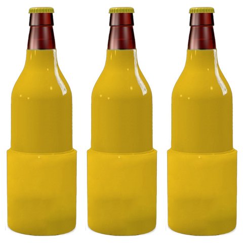 Conj 3 Porta Garrafa Cerveja Térmico Gel Fri-ice Conserva P/ 2 Horas
