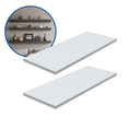 Ver imagem 2 de Kit 2 Prateleira Branca 50X20 + Suporte Flutuante Mdf Organizadora Decoração Cozinha Banheiro Sala