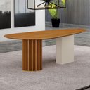 Ver imagem 2 de Mesa de Jantar Belle 1,80x1,00m Orgânica Cinamomo Off-white com Kit 4 Cadeiras para Mesa de Jantar B
