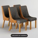 Ver imagem 6 de Mesa de Jantar Belle 1,80x1,00m Orgânica Cinamomo Off-white com Kit 4 Cadeiras para Mesa de Jantar B