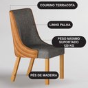 Ver imagem 7 de Mesa de Jantar Belle 1,80x1,00m Orgânica Cinamomo Off-white com Kit 4 Cadeiras para Mesa de Jantar B
