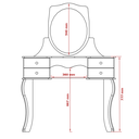 Ver imagem 7 de Penteadeira Camarim Estilo Retro Infantil Rosa 4 Gavetas Espelho + Banco