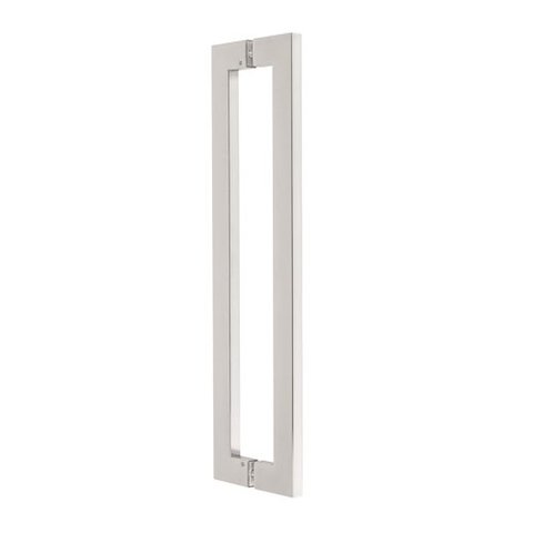 Puxador Porta de Madeira ou Vidro Transversal 2cm x 4cm Inox 304 - Polido Loja da Indústria 640mm x 