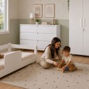 Ver imagem 6 de Kit Quarto Infantil Cama Montessoriana Baby + Roupeiro Ouro + Cômoda Londres 6 Gavetas - Branco