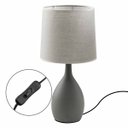 Ver imagem 1 de Abajur Luminária de Mesa Moderno C/ Cúpula Tecido Dct00540d Sindora St3097