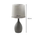 Ver imagem 2 de Abajur Luminária de Mesa Moderno C/ Cúpula Tecido Dct00540d Sindora St3097