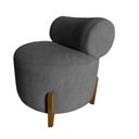 Ver imagem 1 de Poltrona Decorativa Mônaco Bouclé Cinza
