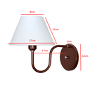 Ver imagem 2 de Luminária de Parede Colonial Americana Cúpula Plástico - Soquete E-27 - Abf Luminárias:cobre Terra
