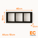 Ver imagem 4 de Nicho com 2 Prateleiras em U + 1 Nicho Colmeia Mdf Preto