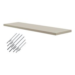 Kit 2 Prateleira Cinza Reta Lisa Suporte Invisível 70cm - 7