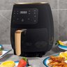 Fritadeira Air Fryer Grande sem Oleo 6l 2400w Painel Digital Lcd Touch Cozinha Alimentos Cozimento - 4