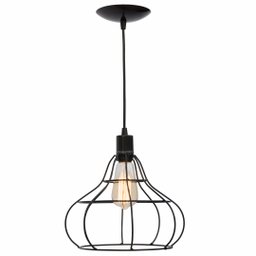 Pendente Trio Aramado Poptem veneza com lâmpada st58 127v preto - 2