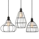 Ver imagem 5 de Pendente Trio Aramado Poptem veneza com lâmpada st58 127v preto