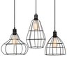 Pendente Trio Aramado Poptem veneza com lâmpada st58 127v preto - 5