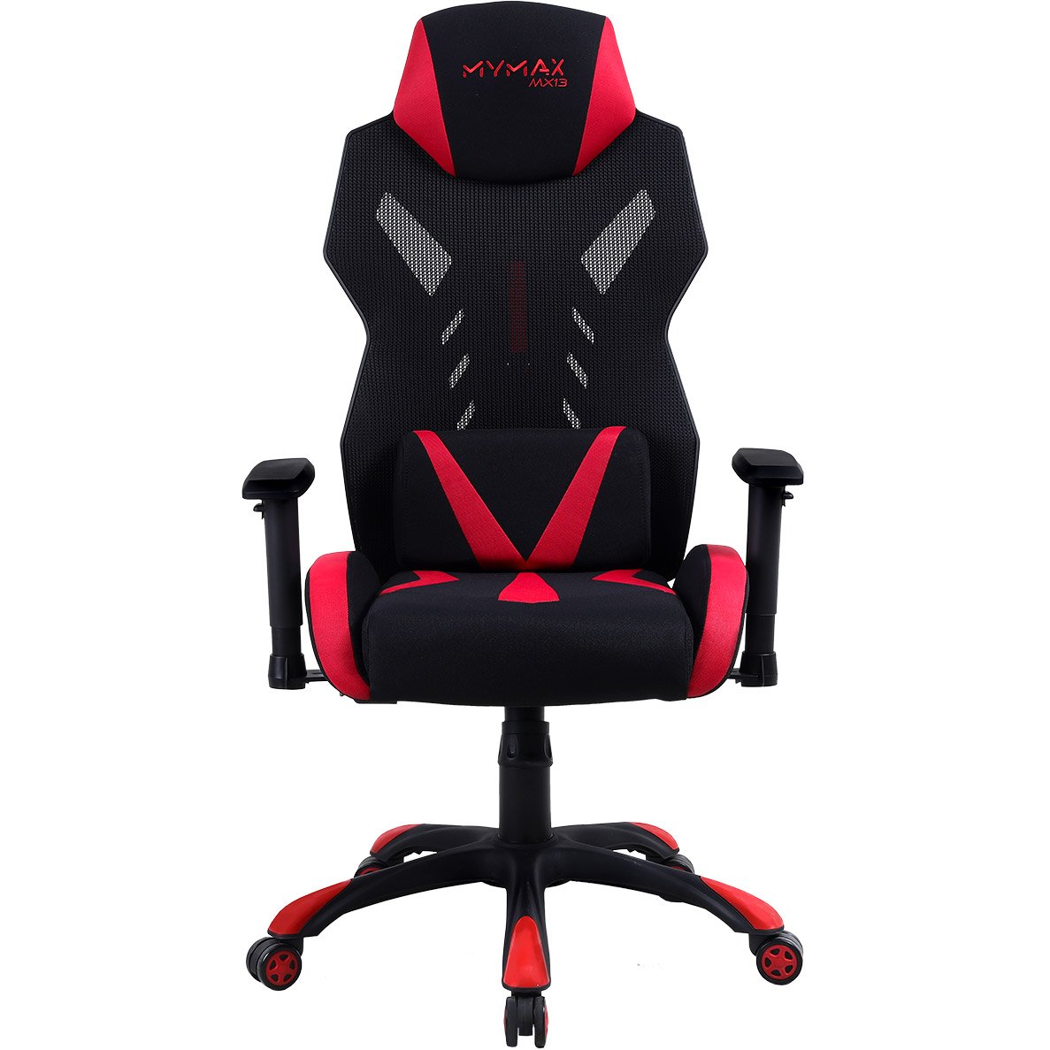 Cadeira Gamer MX13 Giratoria de escritório MYMAX:Preto/Vermelho/Único - 1