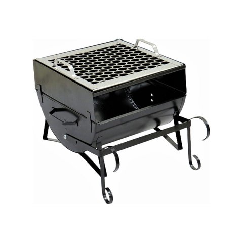 Churrasqueira Náutica Aço Carbono Com Grelha Inox 30x28x24cm Duralar F038BOM