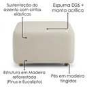 Ver imagem 5 de Kit 2 Puff Modular Block 74x74 cm Pes Madeira Courino Tcs 725 Moll
