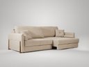 Ver imagem 1 de Sofá Orfeu 2,10m sem Caixa, Retrátil e Reclinável Linho Premium Creme - Netsofas