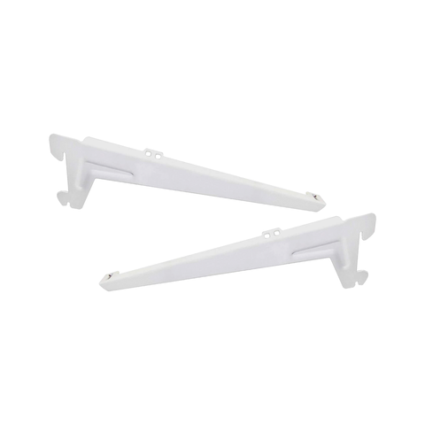 Suporte Prateleira para Perfil Cremalheira 20 cm Branco (Par)