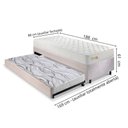 Ver imagem 2 de Bicama Box 88x188 Suede Bege com Colchão Ecoline D33 Ecoflex