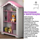 Ver imagem 2 de Estante Nicho c/ Prateleiras Organizador Casinha Magia