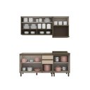 Ver imagem 5 de Cozinha Compacta 4 Peças Lora 4 Portas 5 Gavetas MDF Amadeirado Casa 812