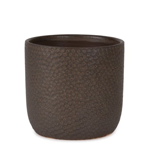 Cachepot Decorativo em Cerâmica Marrom 14,5cm 22866 Mart