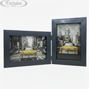 Ver imagem 2 de Porta Retrato Duplo 10x15 Moldura Preto com Vidro Decoração