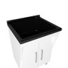 Tanque de Lavar Roupas 40 litros com Gabinete 2 Portas Multimóveis VCR10063 Branco/Preto - 3