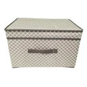 Ver imagem 1 de Caixa Organizadora Flexível Multiuso Guarda Roupa Armário