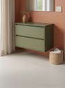 Ver imagem 4 de Gabinete para Banheiro com Espelho 80cm MDF Verde Dubai - On Móveis