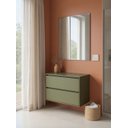 Ver imagem 1 de Gabinete para Banheiro com Espelho 80cm MDF Verde Dubai - On Móveis