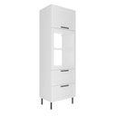 Ver imagem 3 de Torre Quente 2 Nichos Forno Microondas 1 Porta Basculante e 2 Gavetas 70cm TM1306 Grazi MDF Branco