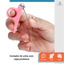 Ver imagem 4 de Kit Higiene Cuidados Saúde Bebê Escova Tesoura Pente 6 Pçs Rosa