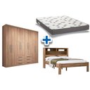 Ver imagem 1 de Cama Casal Invicta + Colchão Ortobom D33 + Guarda Roupa Master 8.6 Atacama